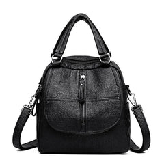 Women Mini Travel Backpack Multi-Functional PU Leather Totes Purses