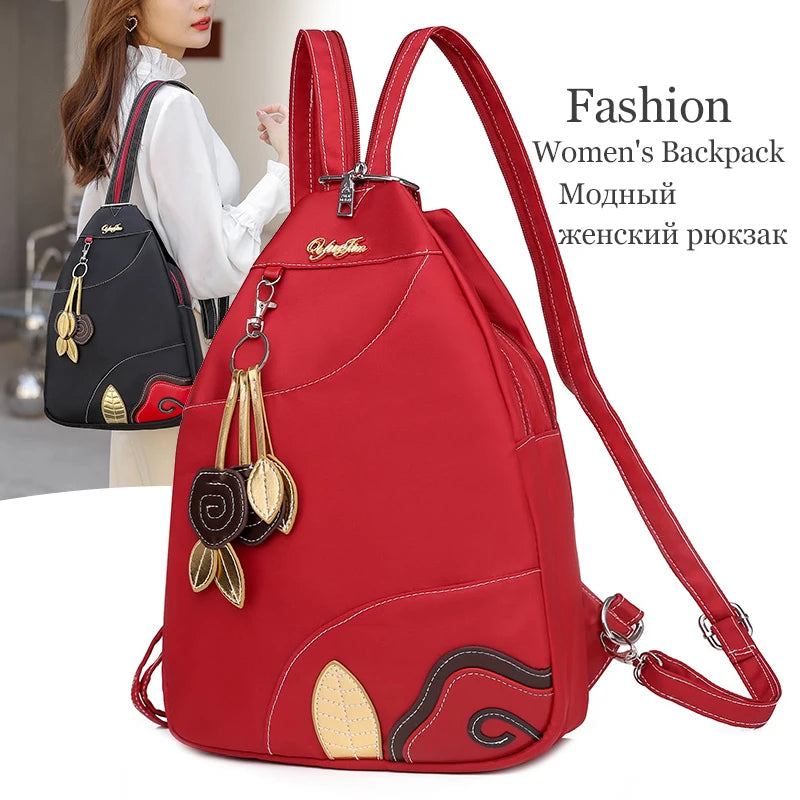 Retro Zipper Oxford Chest Bag Red Handbag