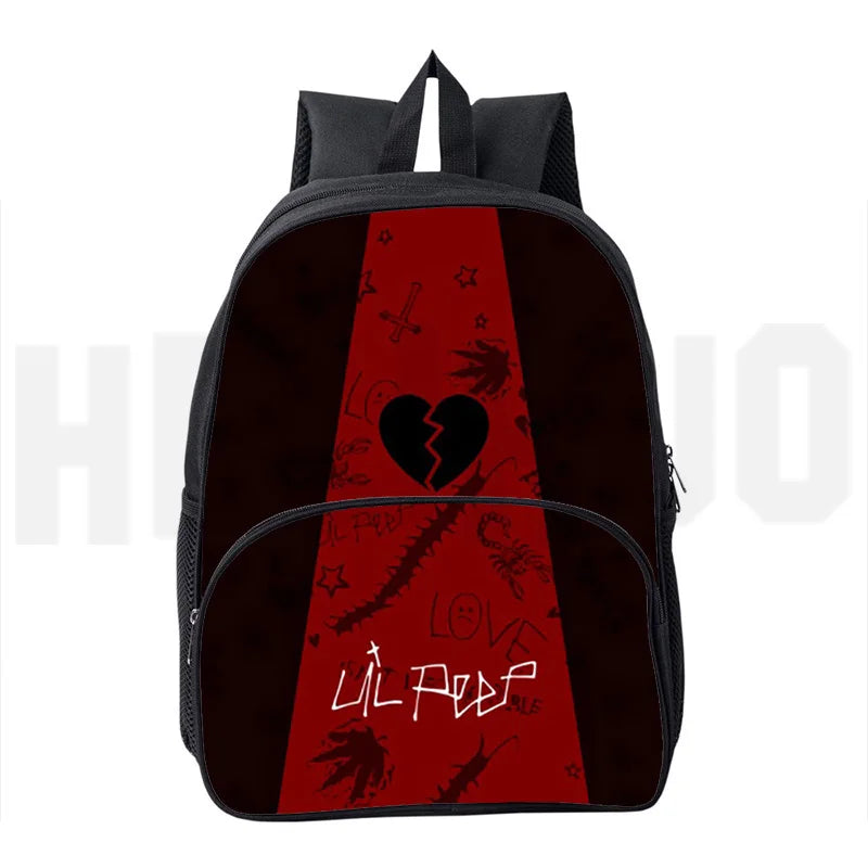 Lil Peep 3D Printed Student Laptop Backpack with Large Capacity