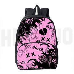 Lil Peep 3D Printed Student Laptop Backpack with Large Capacity