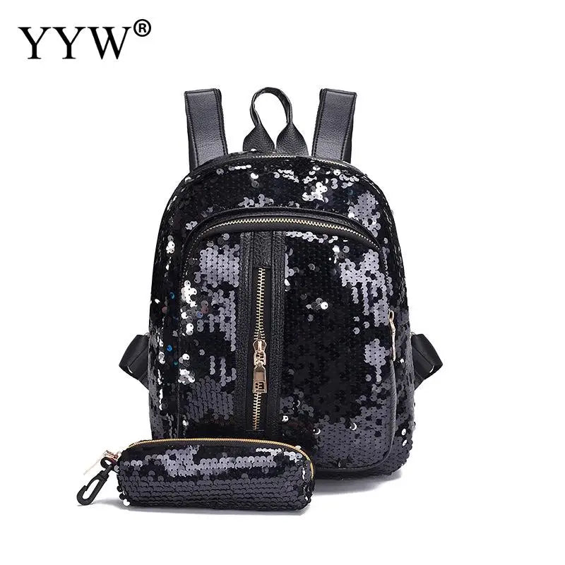 Sequin Women's Backpack Shoulder Sac A Dos Ladies Back Pack