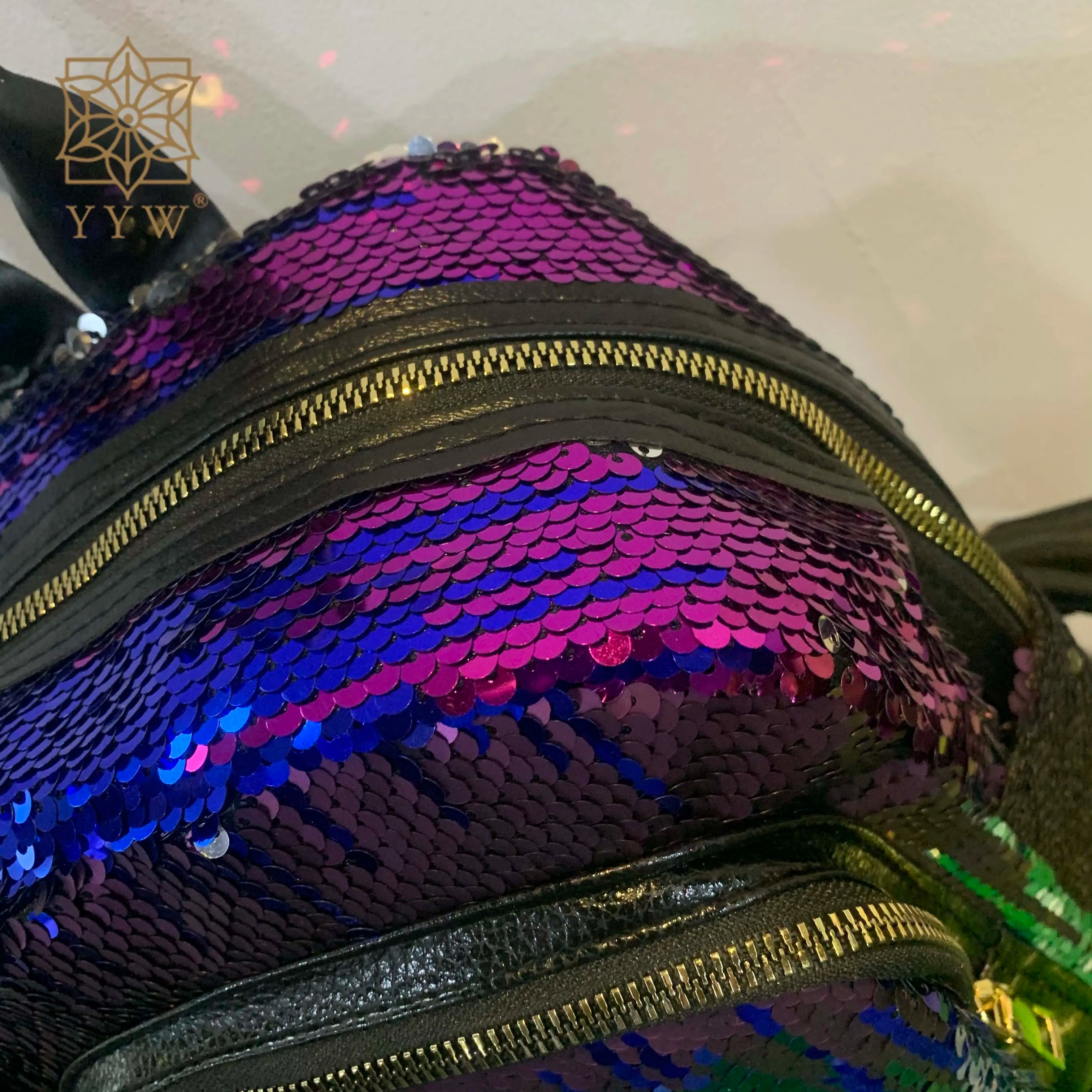 Sequin Women's Backpack Shoulder Sac A Dos Ladies Back Pack