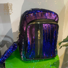 Sequin Women's Backpack Shoulder Sac A Dos Ladies Back Pack