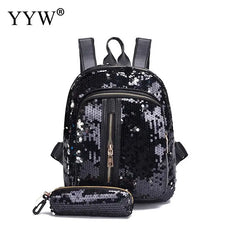 Sequin Women's Backpack Shoulder Sac A Dos Ladies Back Pack