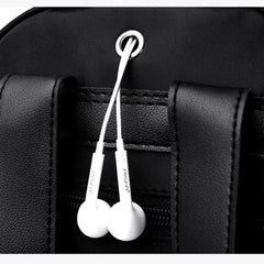 Women Backpack With Headphone Cable Hole Anti Theft School Bags