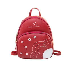 Teenage Girls PU Leather Shoulder Bag Multi-function Small Bagpack