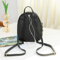 Teenage Girls PU Leather Shoulder Bag Multi-function Small Bagpack