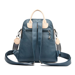 Women Soft Leather Backpack Female High Travel School Backpacks for Girls
