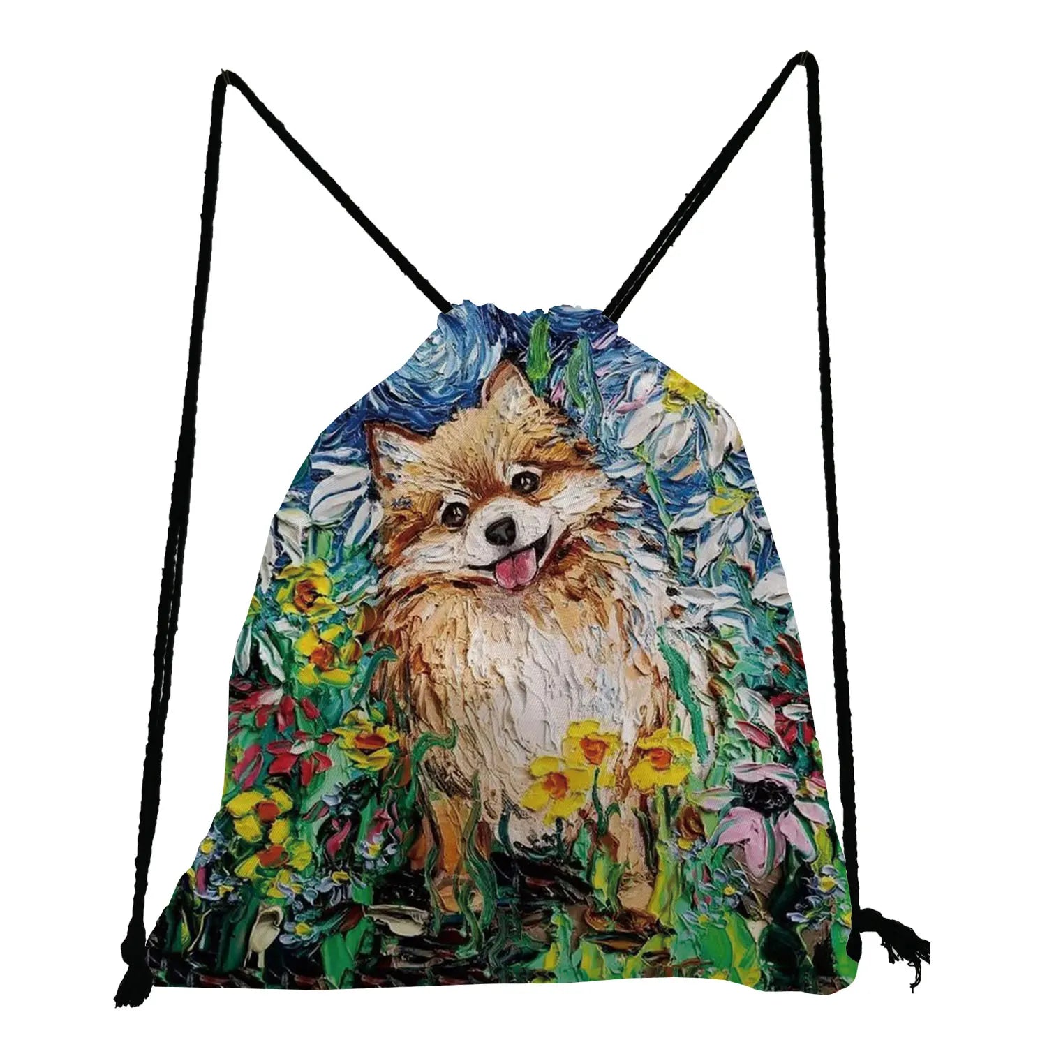Women's Starry Sky Dog Printed Backpack