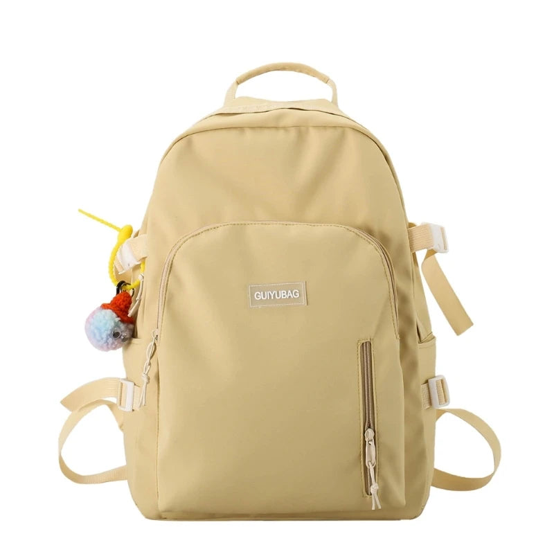 Nylon School Bag for College Teenagers Youth Rucksack Student