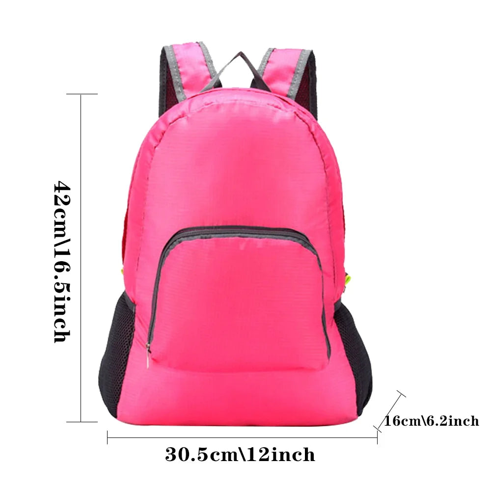 Foldable Daypack Letter Print Schoolbag Ultralight Backpack