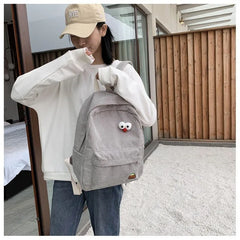 Canvas Cartoon Backpack for Girls Schoolbag Shoulder Bag