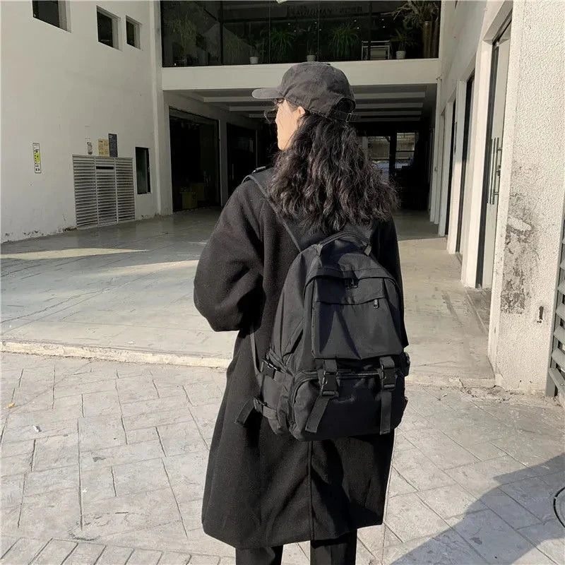 Large Capacity Button Travel Backpack