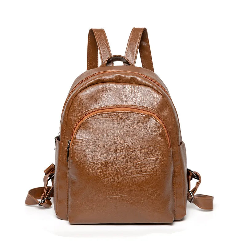 Women PU Leather Retro Vintage European Style High Capacity Lady Book-bags