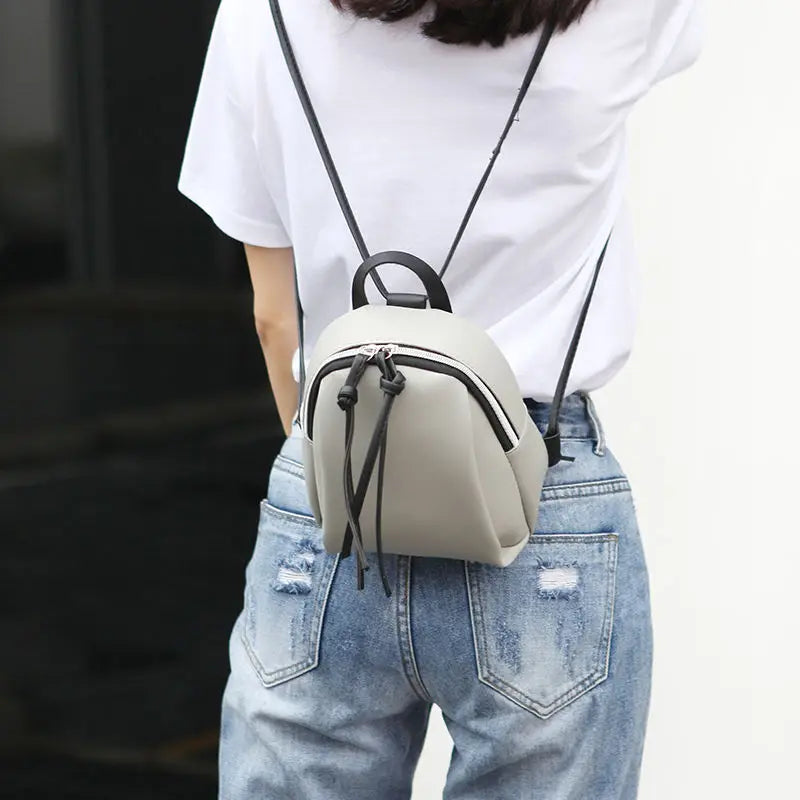 Women Patchwork Tassel Backpack Girls Sweet Travel Bag