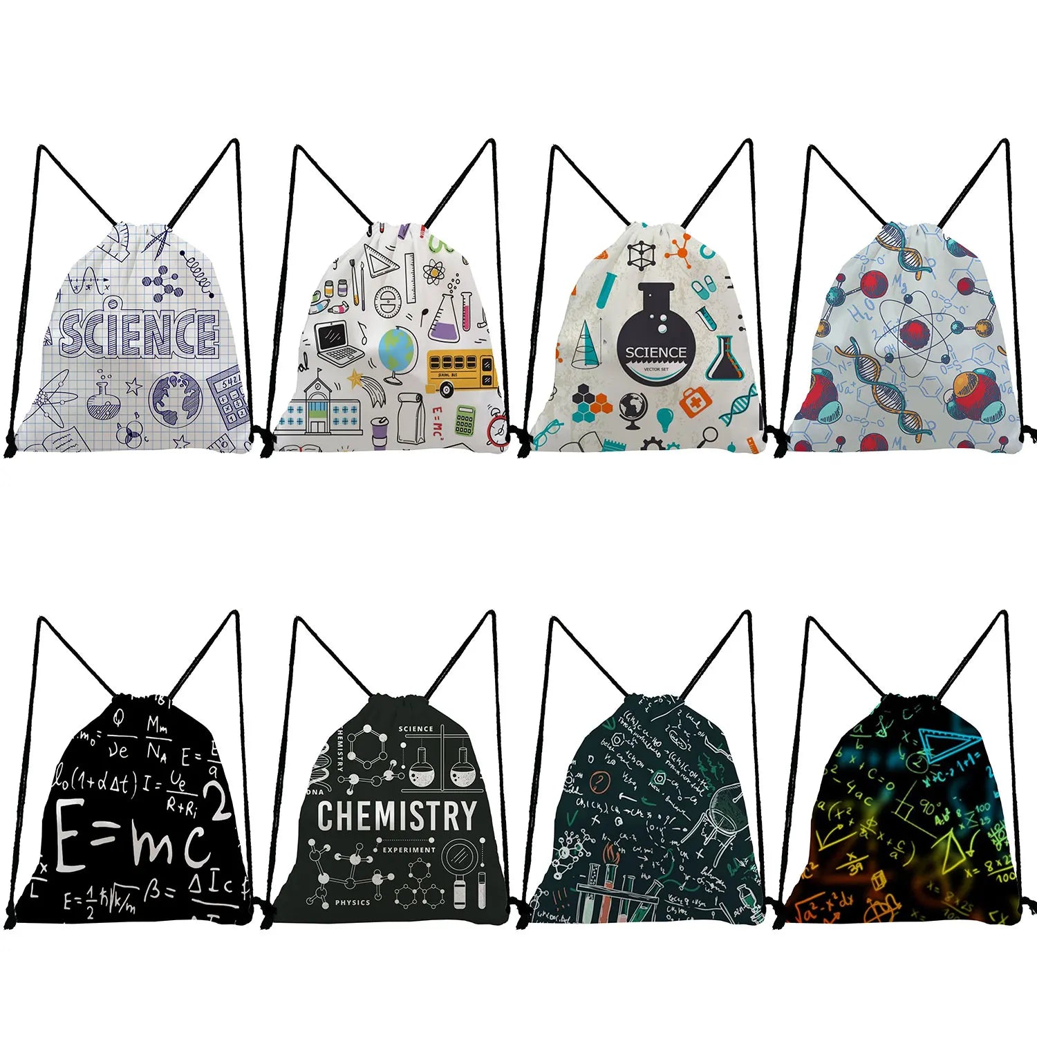 Chemistry Drawstring Backpack School Travel Bag