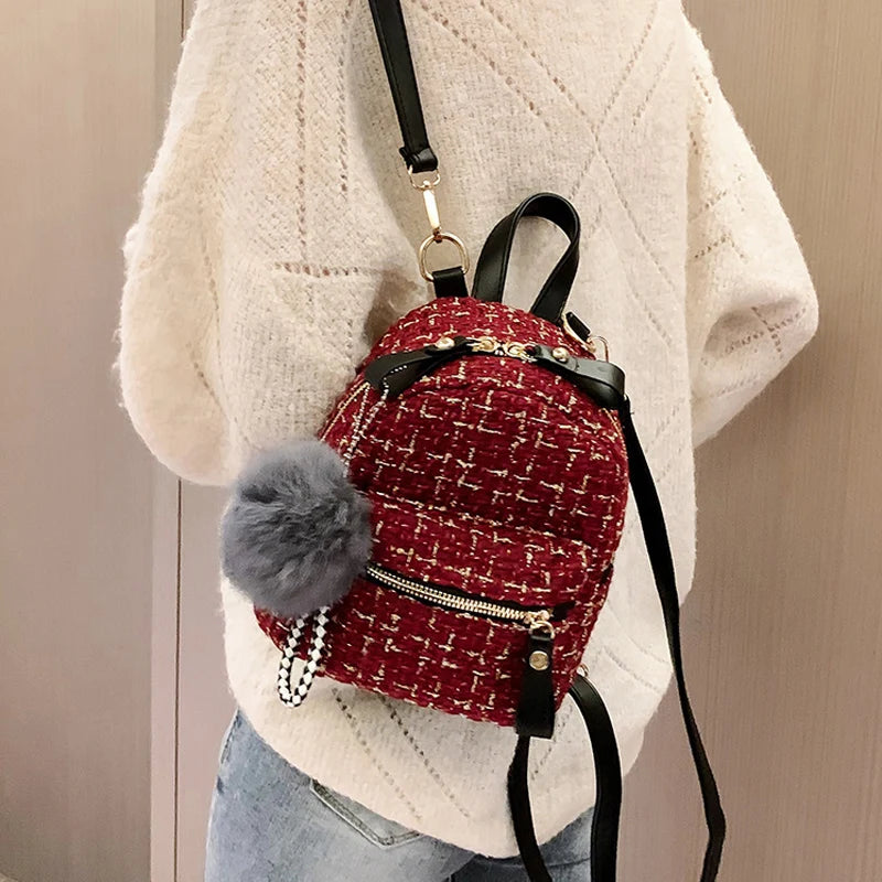 Teen Girl Backpack Lady Shoulder Bag Nylon School Bag