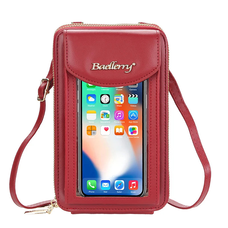 Baellery Women Large Capacity Phone Bags Vintage Leather