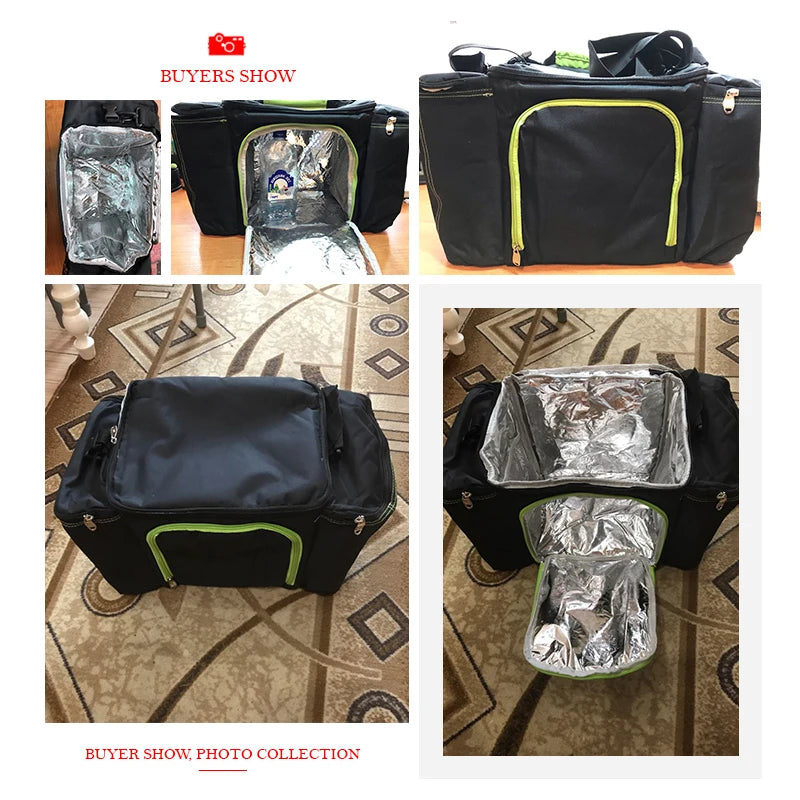 Insulated Thermal Cooler Bag Picnic Lunch Tote Organizer