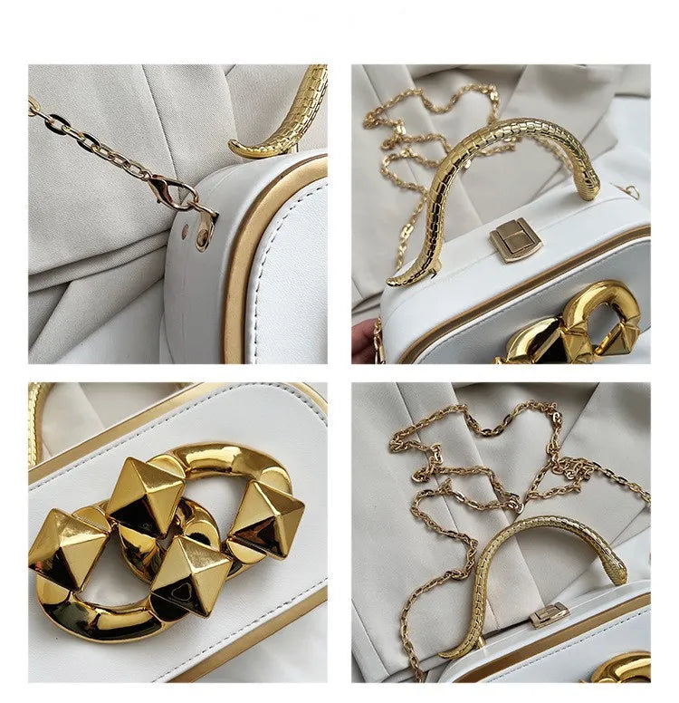Women Lady Travel Bag Soft Leather Hobos Bag Chain Handbags