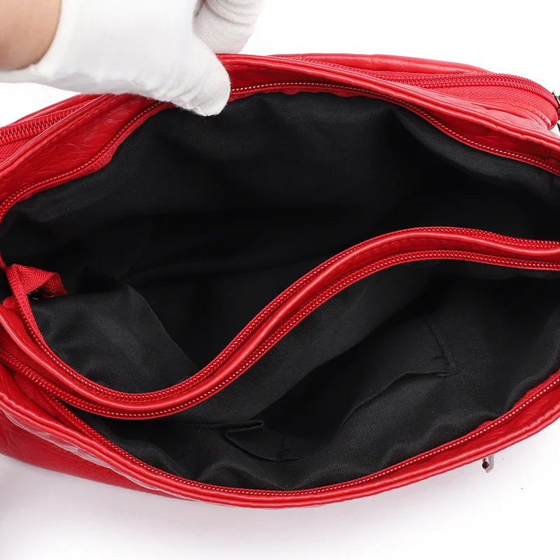 Women Vintage Tote Handbag Soft PU Leather Messenger Shoulder Bag