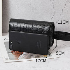 Animal Print Women Purse Crocodile Pattern Waist Belt Female Purse T30