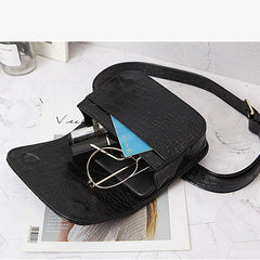 Animal Print Women Purse Crocodile Pattern Waist Belt Female Purse T30