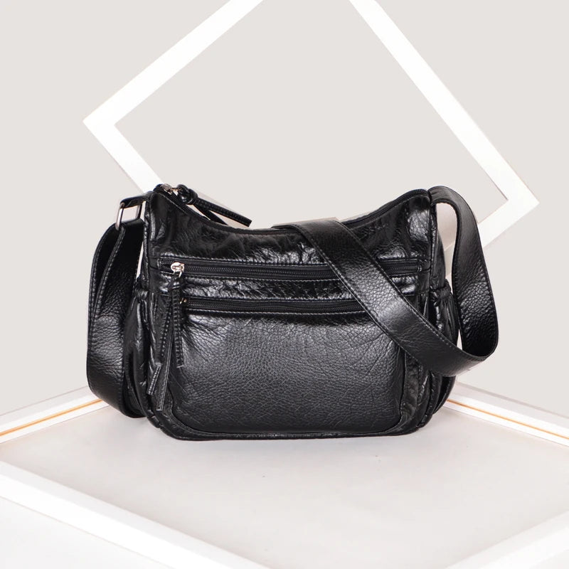 Women's Crossbody Messenger Bag Soft PU Leather Shoulder Bag