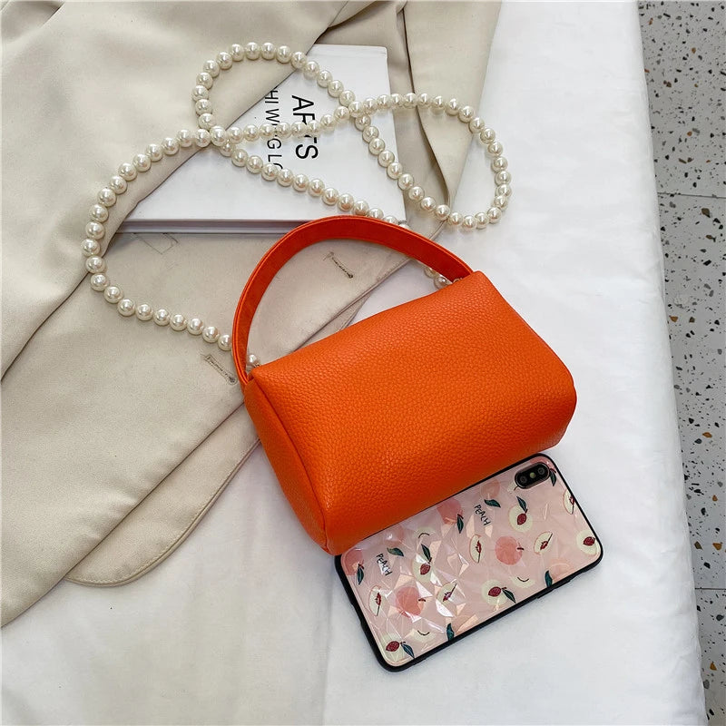 Stylish Zipper Shoulder Bag Soft PU Leather Messenger Bag