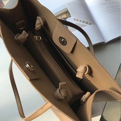 Large Capacity PU Leather Tote Bag Women's Shoulder Handbags