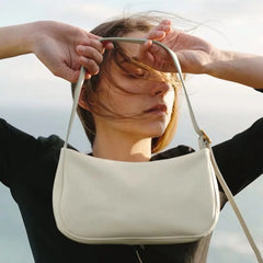 Solid Color Shoulder Bags with Small Purses for Ladies