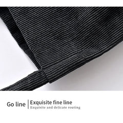 Corduroy Shoulder Bag Reusable Tote Casual Shopping Bags Female Handbag