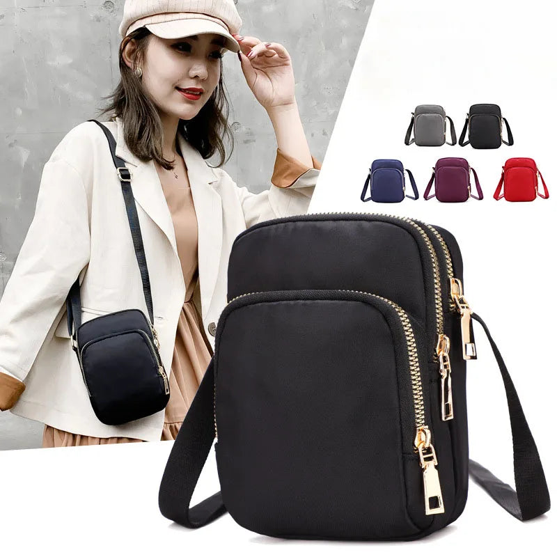 Women's Zipper Crossbody Bag with Shoulder Strap
