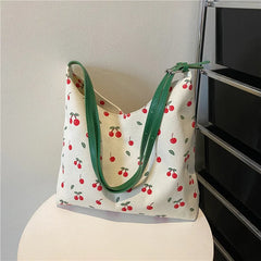 Versatile Canvas Fashion Shoulder Bag Large Capacity Shopping Bag