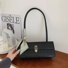 Stone Pattern Shoulder Underarm Bag Texture PU Handbags
