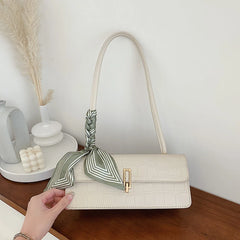 Stone Pattern Shoulder Underarm Bag Texture PU Handbags