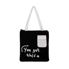 Corduroy Shoulder Bag Reusable Tote Purse Handbag