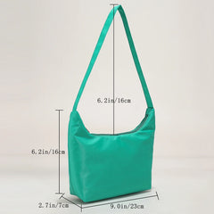 Women's Casual Nylon Shoulder Bag Zipper Tote Handbag