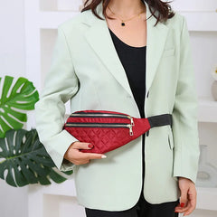 Women's Oxford Fanny Pack Waist Bag Crossbody Chest Bag Handbag