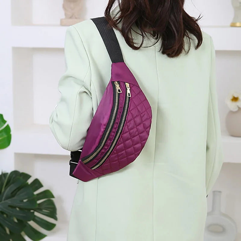Women's Oxford Fanny Pack Waist Bag Crossbody Chest Bag Handbag