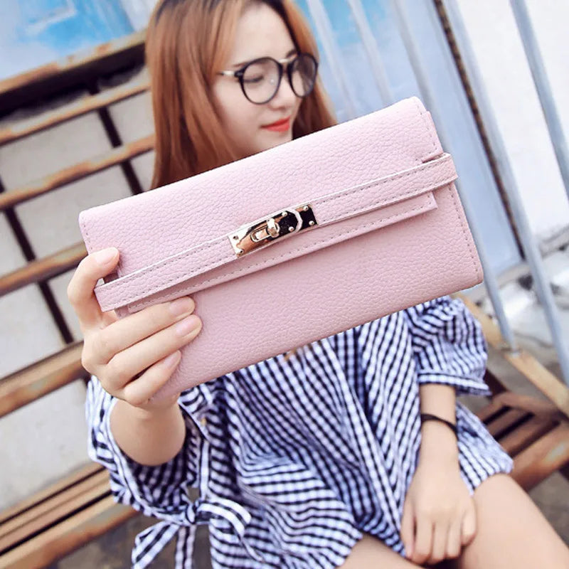 Women's Long Wallet Clutch with Cell Phone Pocket