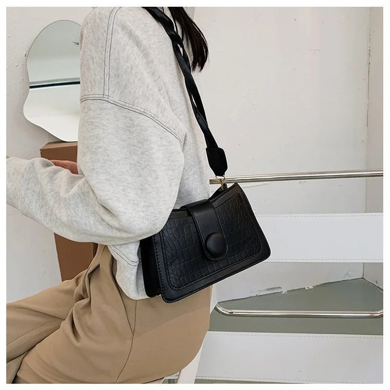 Women's PU Leather Shoulder Bag Retro Style Handbag