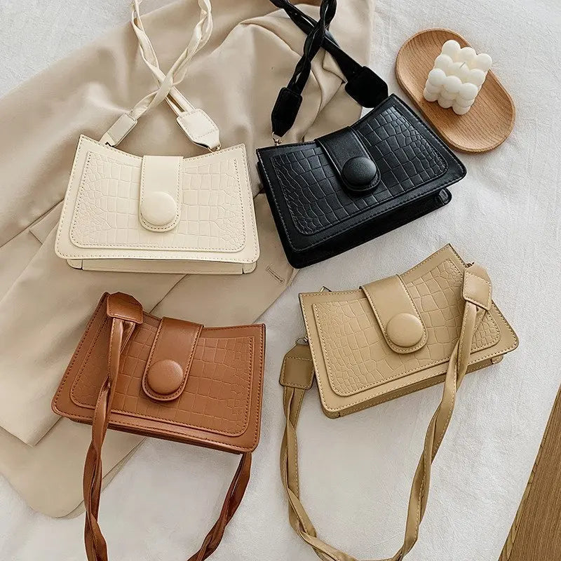 Women's PU Leather Shoulder Bag Retro Style Handbag