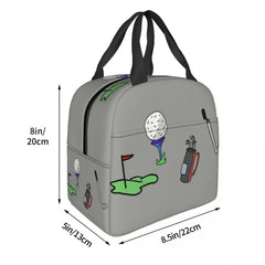 Ball Golf Insulated Lunch Bag for School Office Sports Golfing