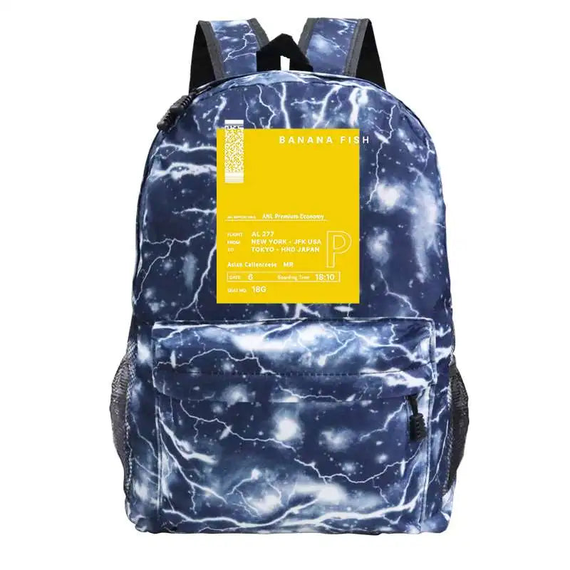 Banana Fish Anime Women Backpack Waterproof School Bagpack