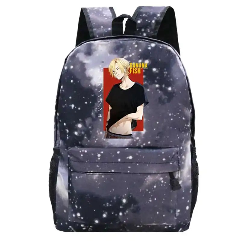 Banana Fish Canvas Backpack College School Bags