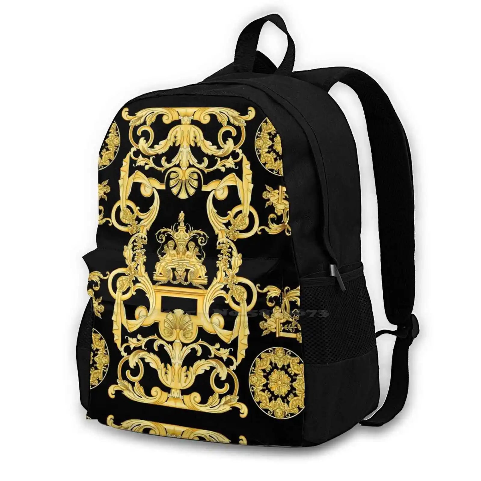 Baroque Prints Greek Ornament Goldenmeander Meandros Vintage Travel Laptop