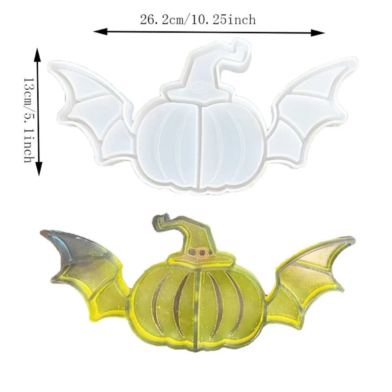 Bat Box Epoxy Resin Mold Halloween Storage Tray Silicone Mould