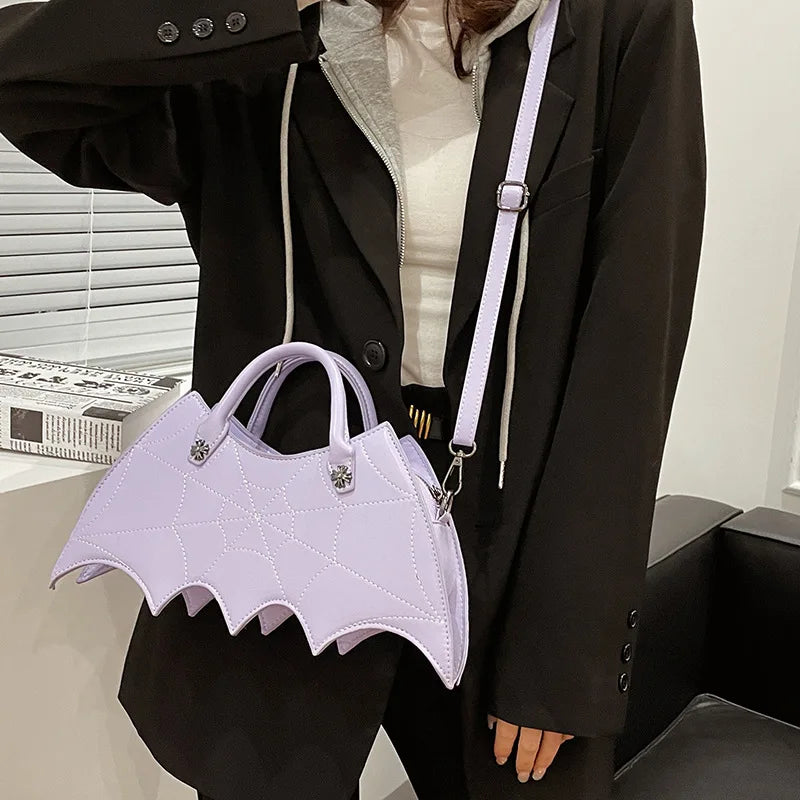 Bat Wing Shoulder Bag for Women Crossbody Top Handle Bag Halloween Purse Totes