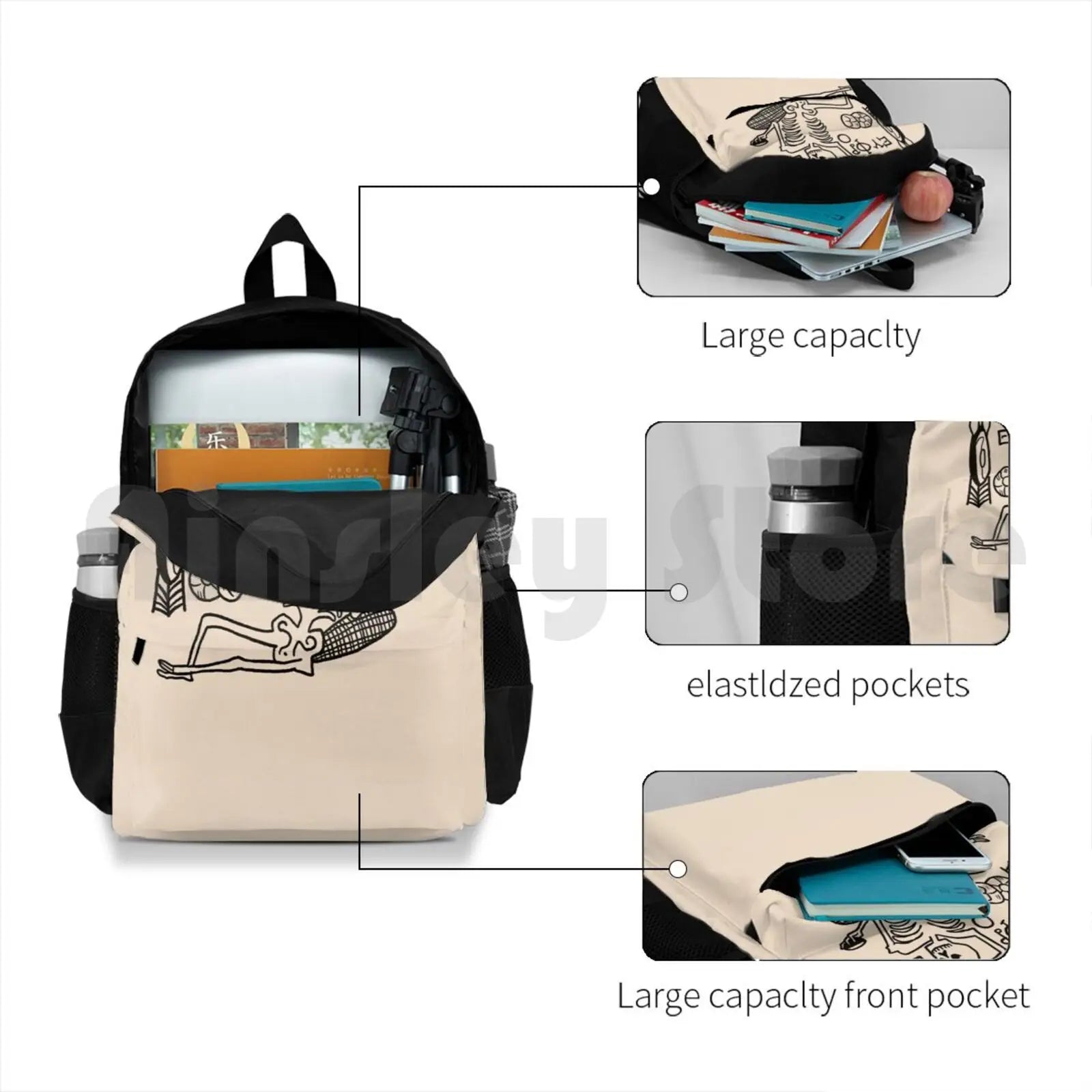 Skeleton Outdoor Hiking Backpack Waterproof Camping Travel